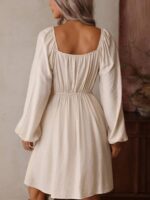 Women's Vintage Bohemian Hollow Crochet Mini Dress - Image 3