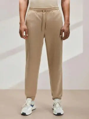 Men's Camel Solid Drawstring Jogger Pants
