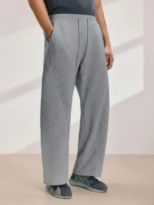 Men's Light Grey Loose Drawstring Track Pants